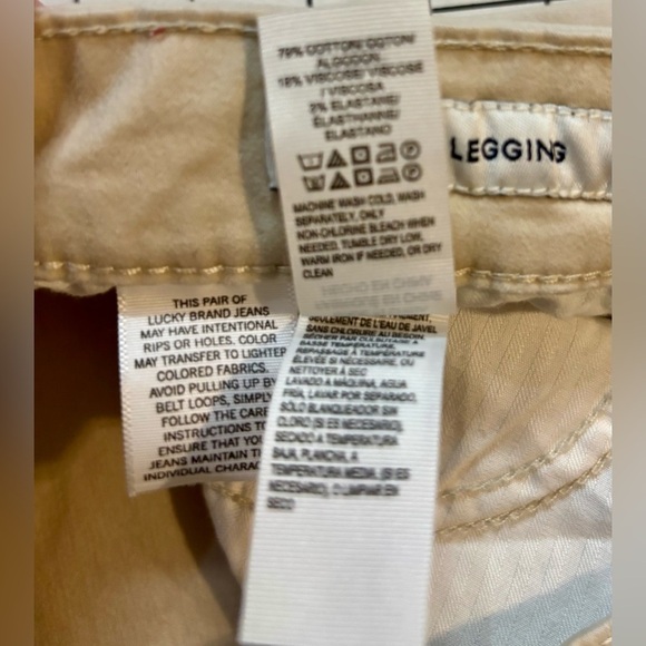 Lucky Brand Women’s Size 6/28 Tan Ava Legging Jeans - Picture 5 of 9